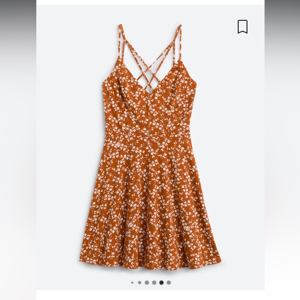 Orange Floral Dress
